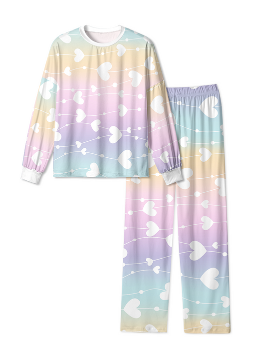 Vintage Pastel Heart String Pajamas