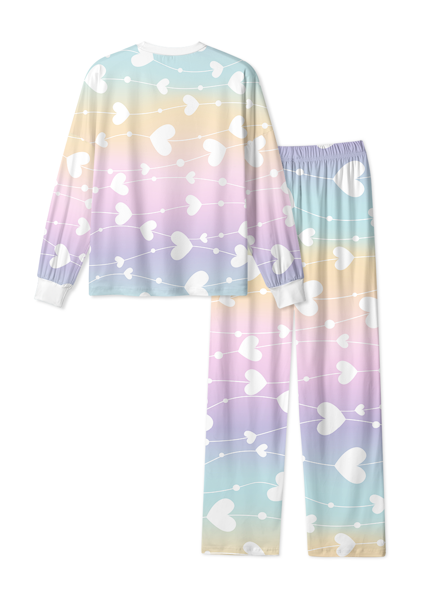 Vintage Pastel Heart String Pajamas