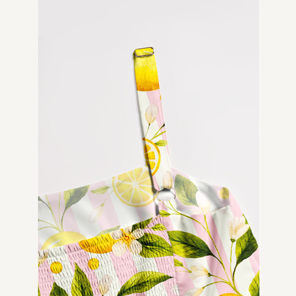 Lemon Grove Sunshine Print Wide Straps Maxi Dress With Pockets