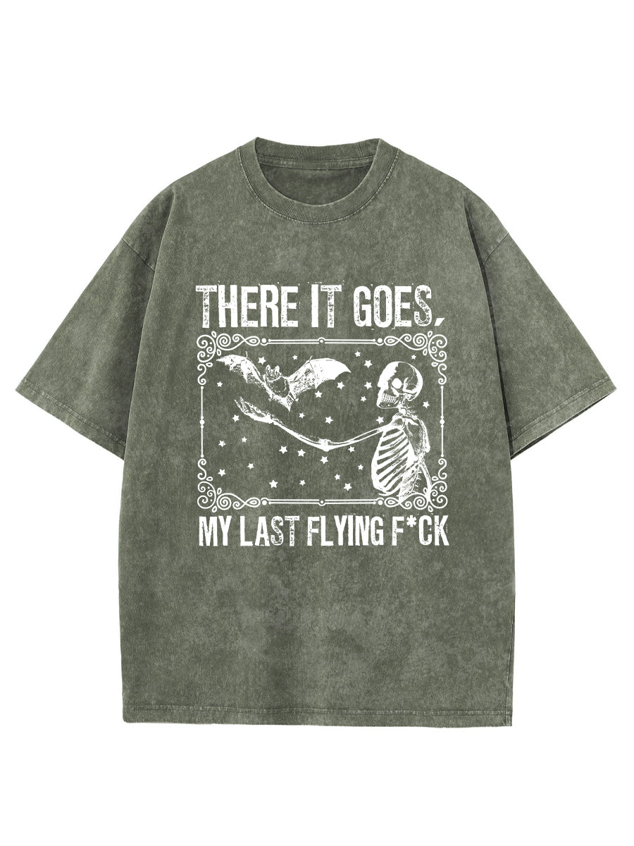 Vintage Funny Skeleton Washed T-Shirt