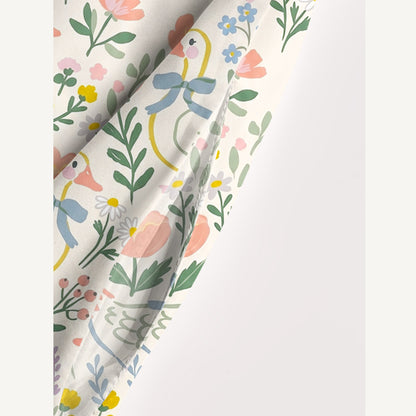Sweet Floral Duck Wide Straps Maxi Dress With Pockets
