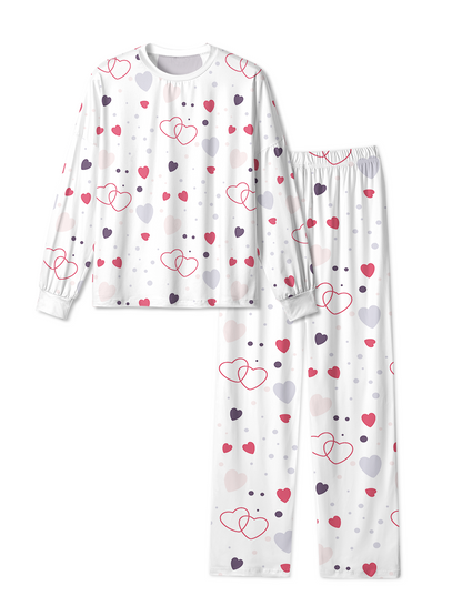 Vintage Pastel Heart Dot Pajamas