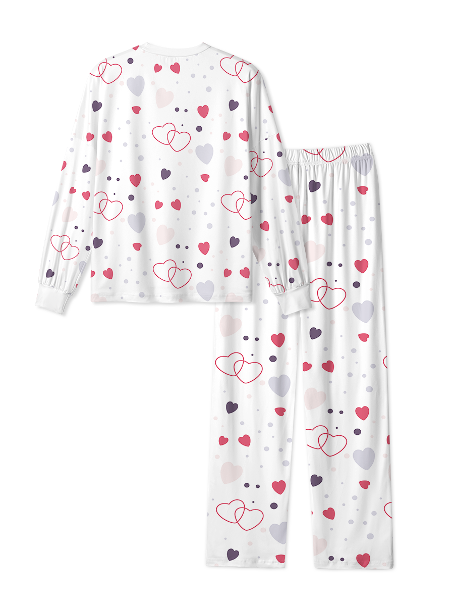Vintage Pastel Heart Dot Pajamas