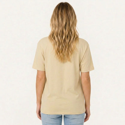 Blush Patchwork Flower Print Crew Neck Cotton Tee