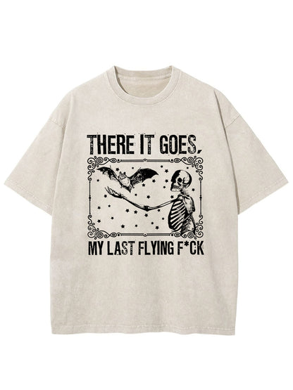 Vintage Funny Skeleton Washed T-Shirt