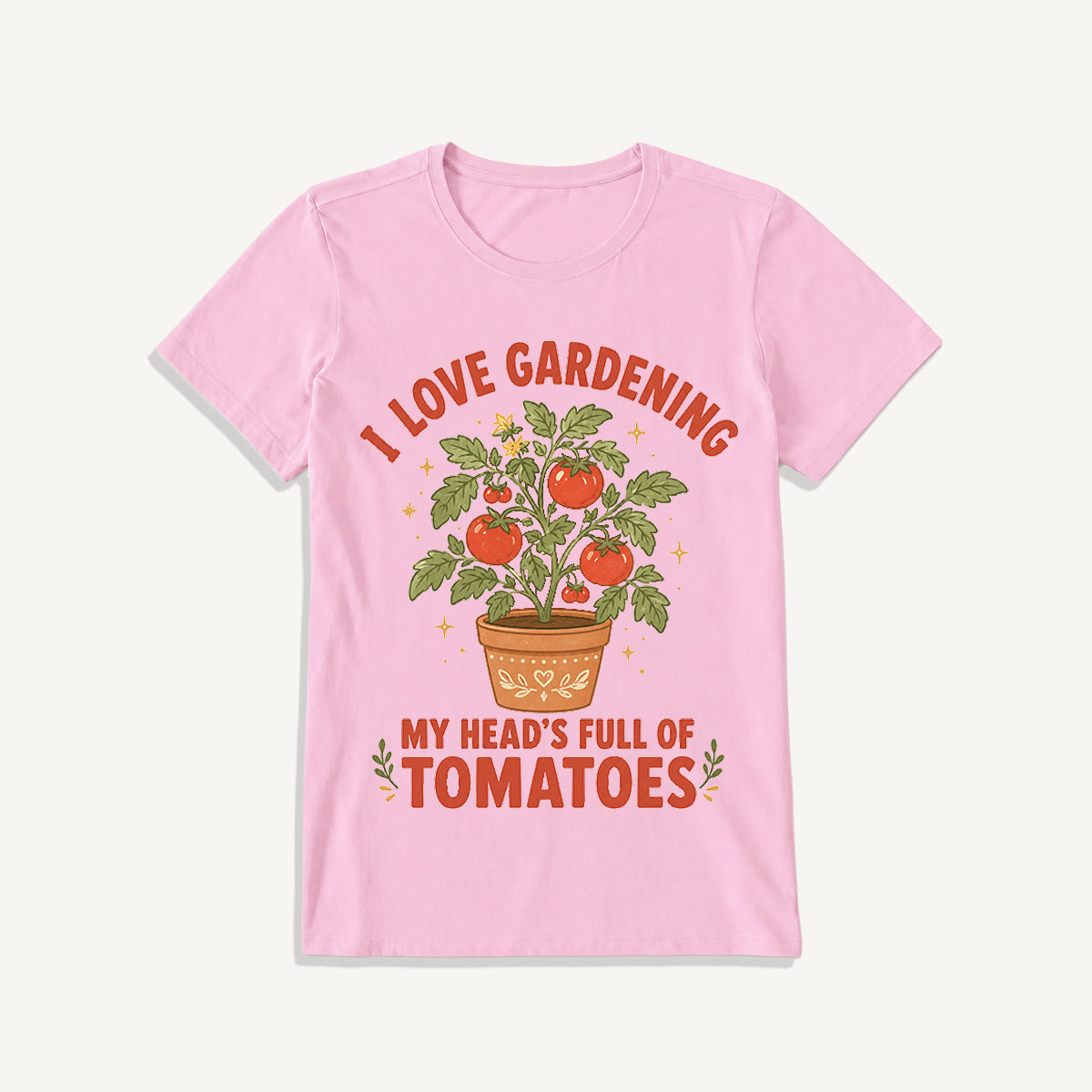 Tomato Garden Daydream Print Crew Neck Cotton Tee