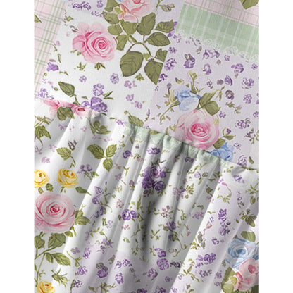 Pastel Rose Print Spaghetti Strap Mini Dress