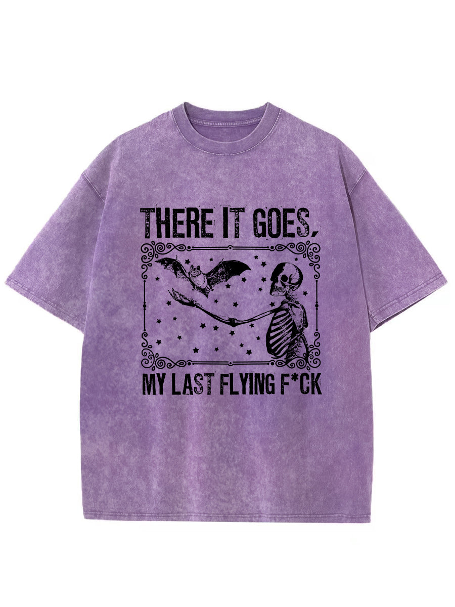 Vintage Funny Skeleton Washed T-Shirt
