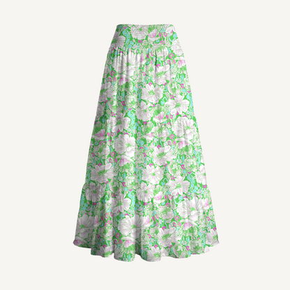 Mint Garden Print Convertible Maxi Skirt & Strapless Dress