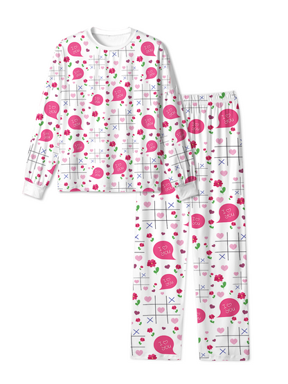 Vintage Floral TicTacToe Heart Pop Pajamas