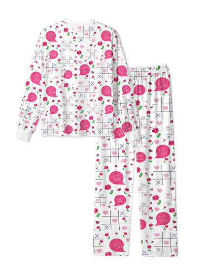 Vintage Floral TicTacToe Heart Pop Pajamas