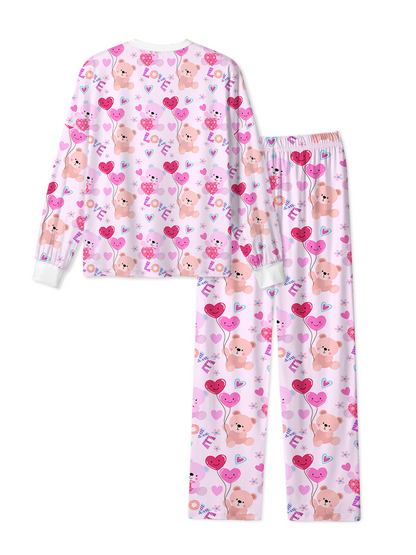 Vintage Teddy Bear Love Pop Heart Pajamas