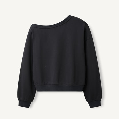Cottage Chicken Collection Print Off Shoulder Sweatshirts