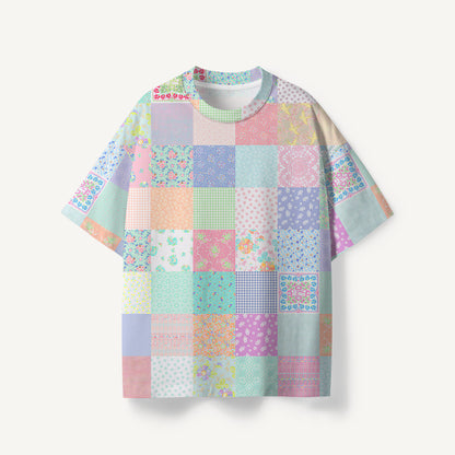 Vintage Quilt Patchwork print Premium Eco Tee