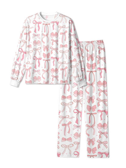 Vintage Pink Bow Pop Pajamas
