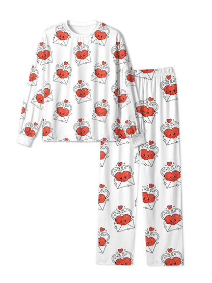 Vintage Heart Envelope Cute Pop Pajamas