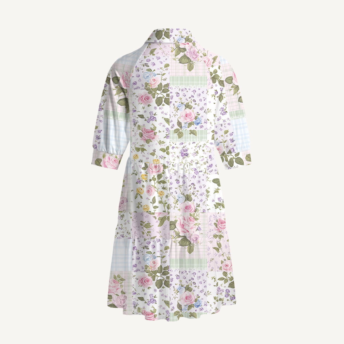 V Neck Collared Pastel Rose Mini Dress For Women With Pockets