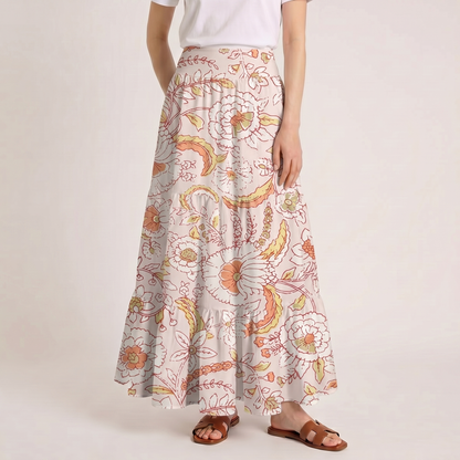 Dusty Bloom Whisper Print Convertible Maxi Skirt & Strapless Dress