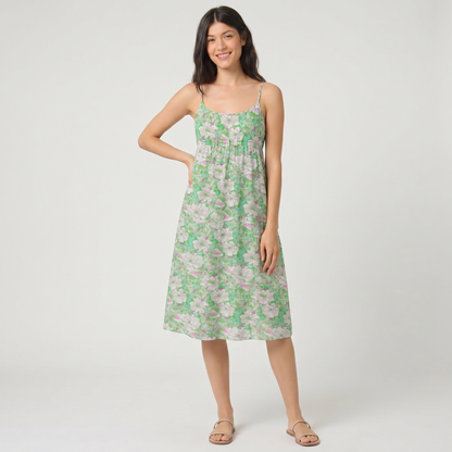 Mint Garden Spaghetti Strap Mini Dress
