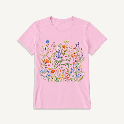 Wildflowers in the Breeze Print Crew Neck Cotton Tee