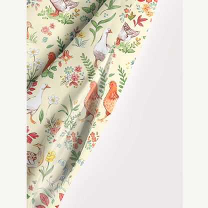 Countryside Garden Critter Print Wide Straps Maxi Dress With Pockets
