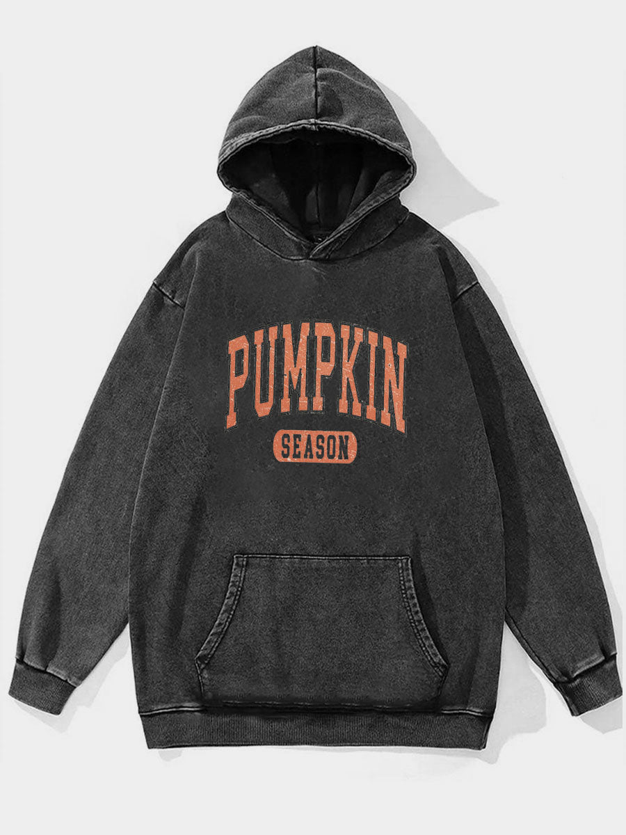 Plus Size Pumpkin Season Washed Hoodie