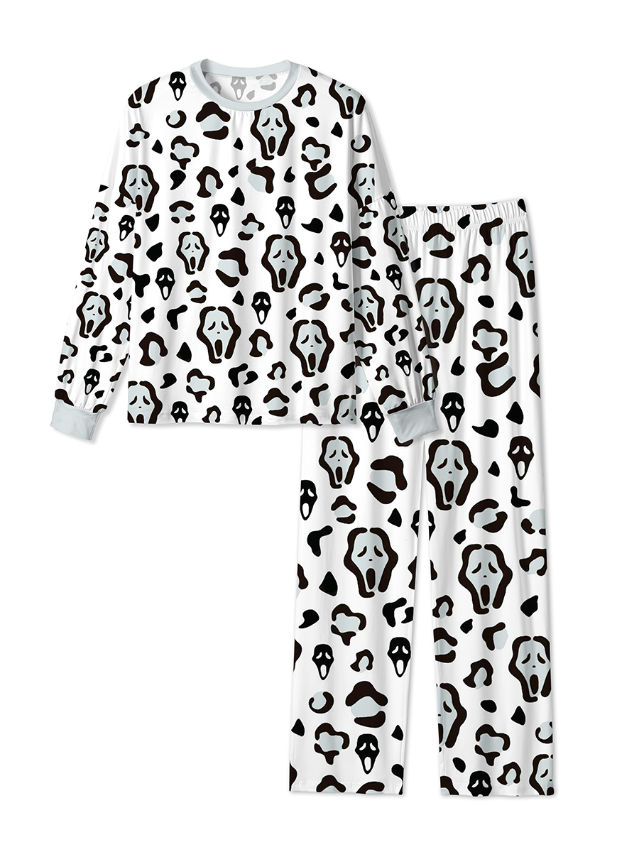 Vintage Leopard Scream Ghostface Mixed Pajamas