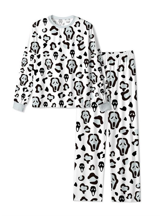 Vintage Leopard Scream Ghostface Mixed Pajamas