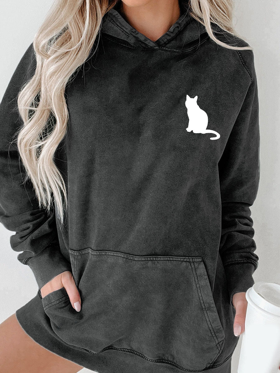 Plus Size Twist The Bones Washed Hoodie