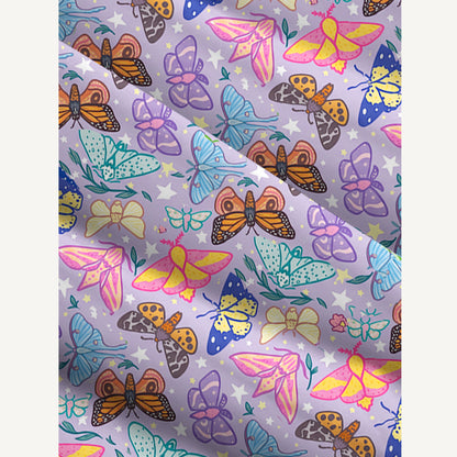 Enchanted Twilight Butterfly Garden Print Wide Straps Maxi Dress With Pockets