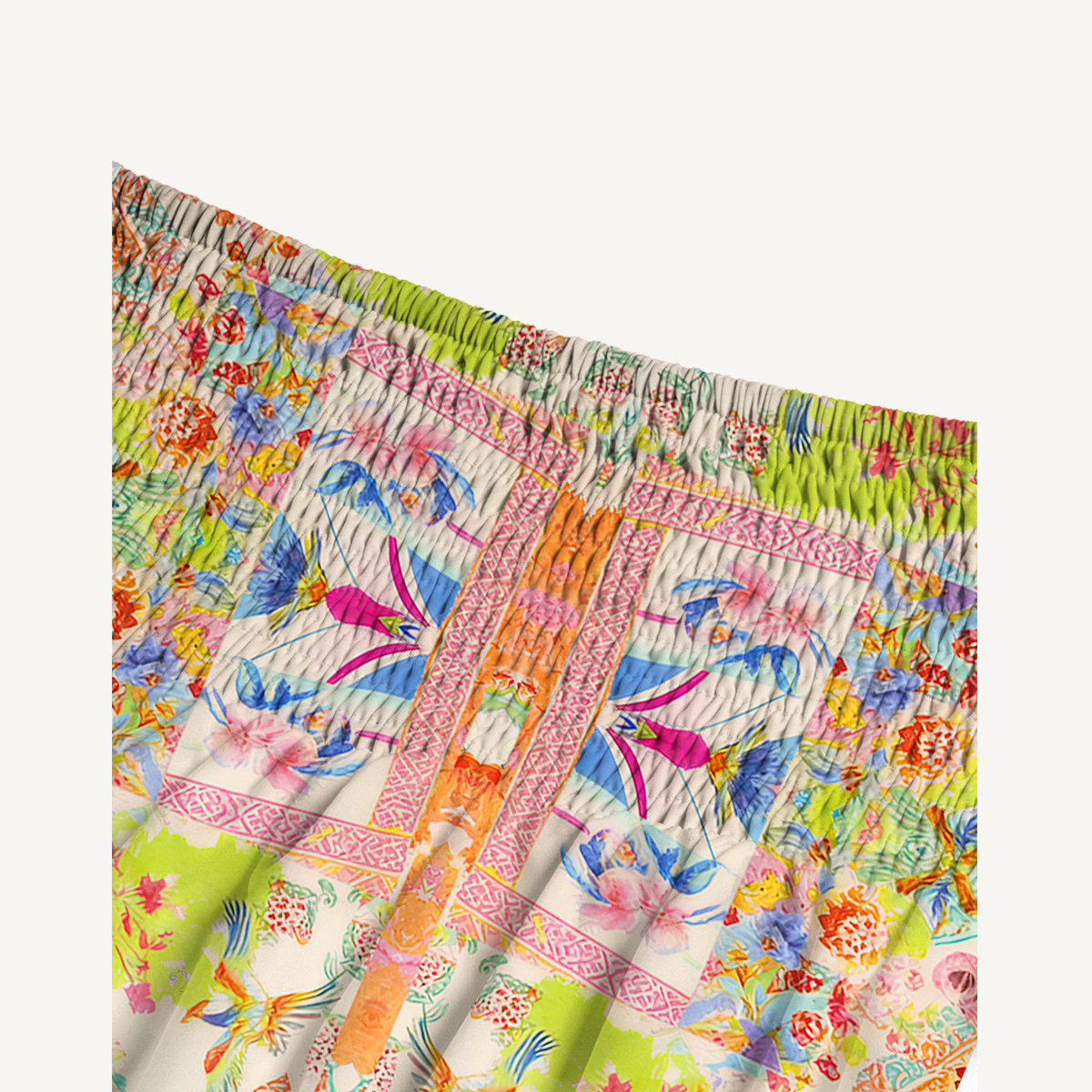 Vivid Lily Print Convertible Maxi Skirt & Strapless Dress