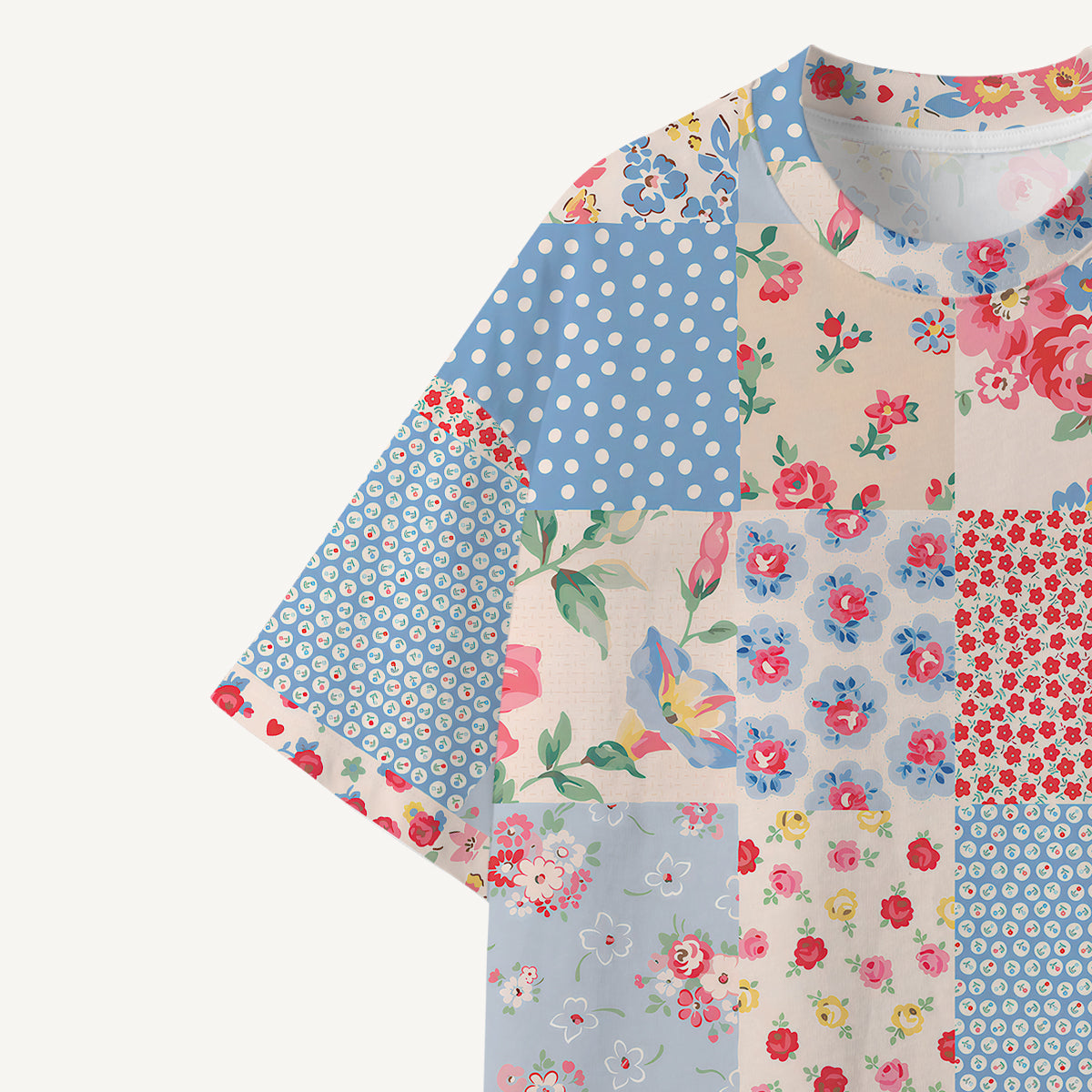 Pastel Patc print Premium Eco Tee