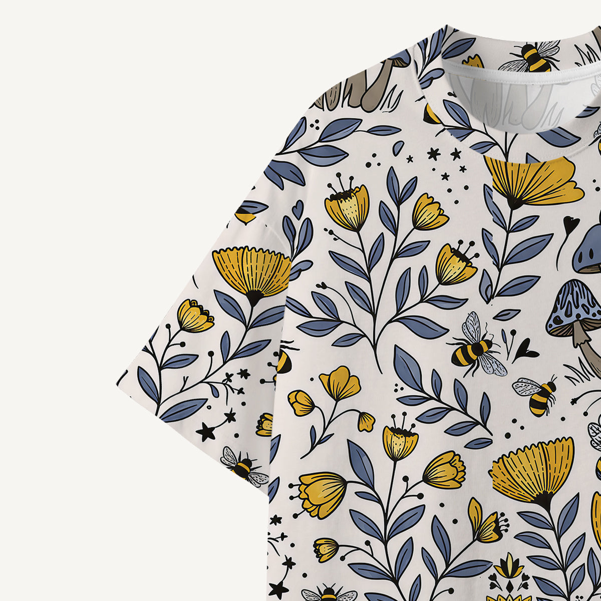 Bee Whisper Forest print Premium Eco Tee