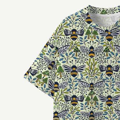 Botanical Bee Garden print Premium Eco Tee