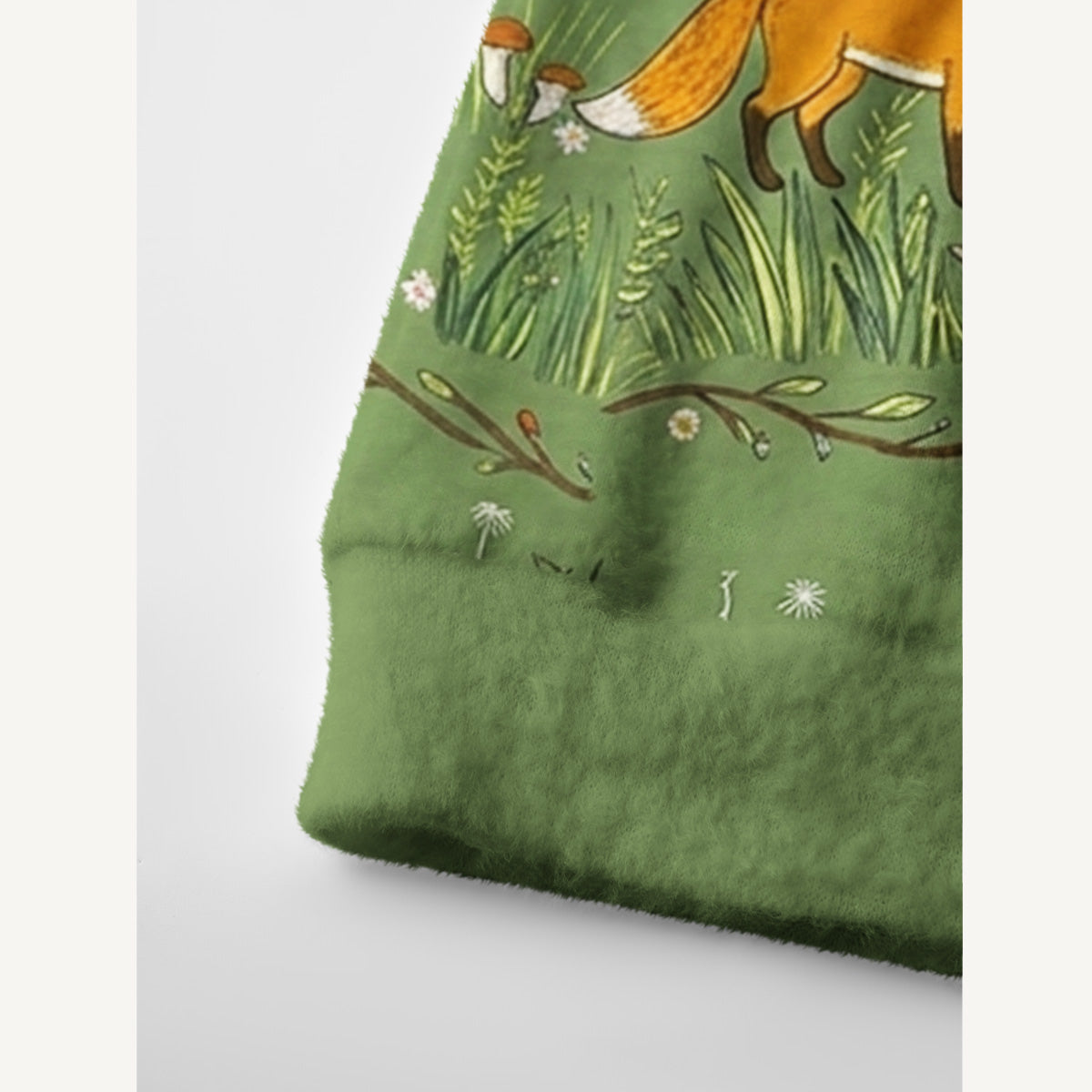 Whimsical Woodland Animals Print Halloween Ugly Cardigan Sweaters