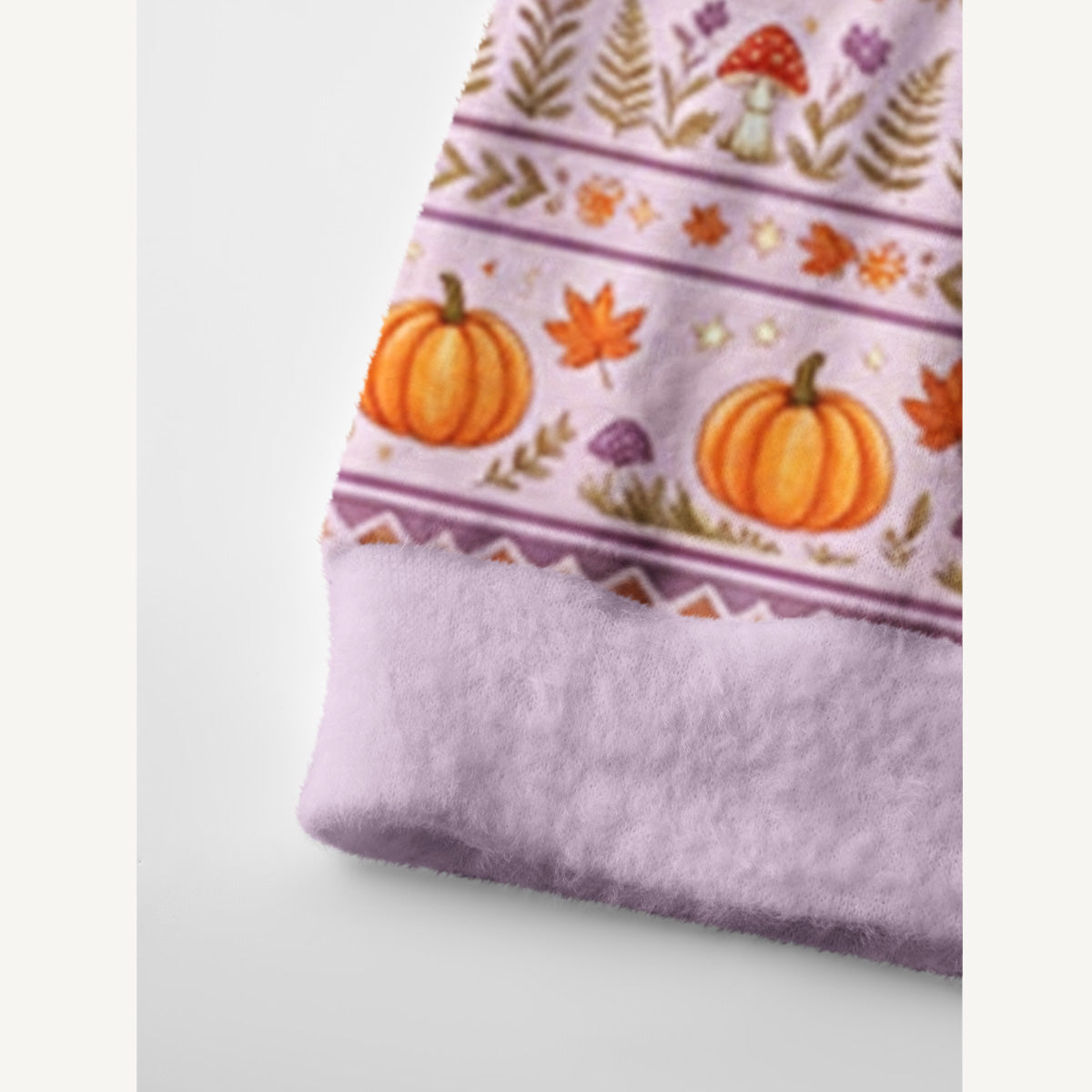 Lavender Pumpkin Country Ghost Print Ugly Cardigan Sweaters