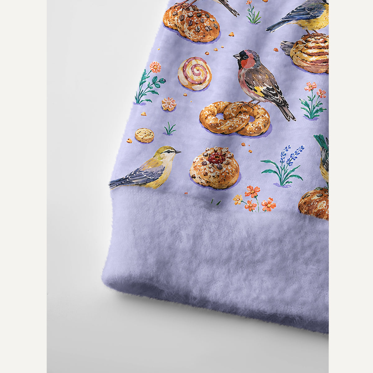 Pigeon Pastry Party Print Ugly Cardigan Sweaters