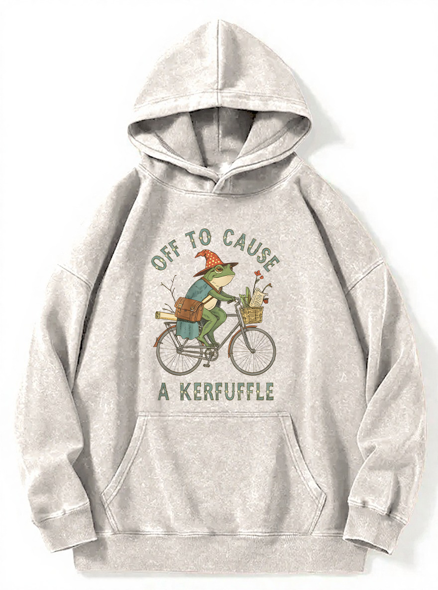 Vintage Off To Cause A Kerfuffle Washed Hoodie