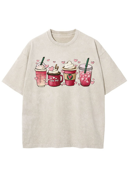 Vintage Valentine Coffee Washed T-Shirt