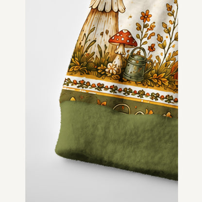 Fairy Tale Mushroom Little Frog Witch Garden Print Ugly Cardigan Sweaters