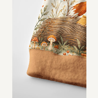 Cozy Woodland Fox Print Ugly Cardigan Sweaters