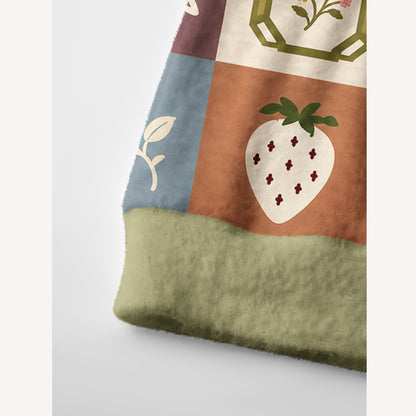Cottage Friends Patchwork Print Ugly Cardigan Sweaters