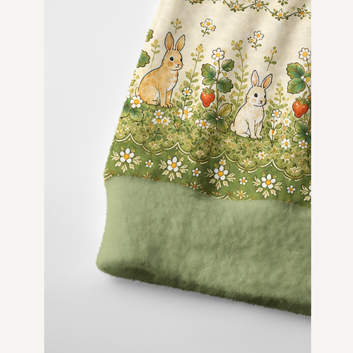 Bunnyberry Garden Print Ugly Cardigan Sweaters