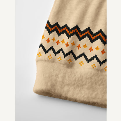 Halloween Black Cat Pumpkin Art Ugly Cardigan Sweaters