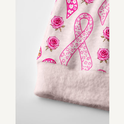 Breast Cancer Pink Ribbon Floral Ugly Cardigan Sweaters