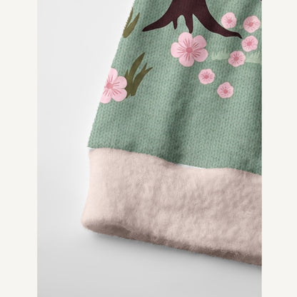 Blossom Pasture Cow & Windmill Print Ugly Cardigan Sweaters