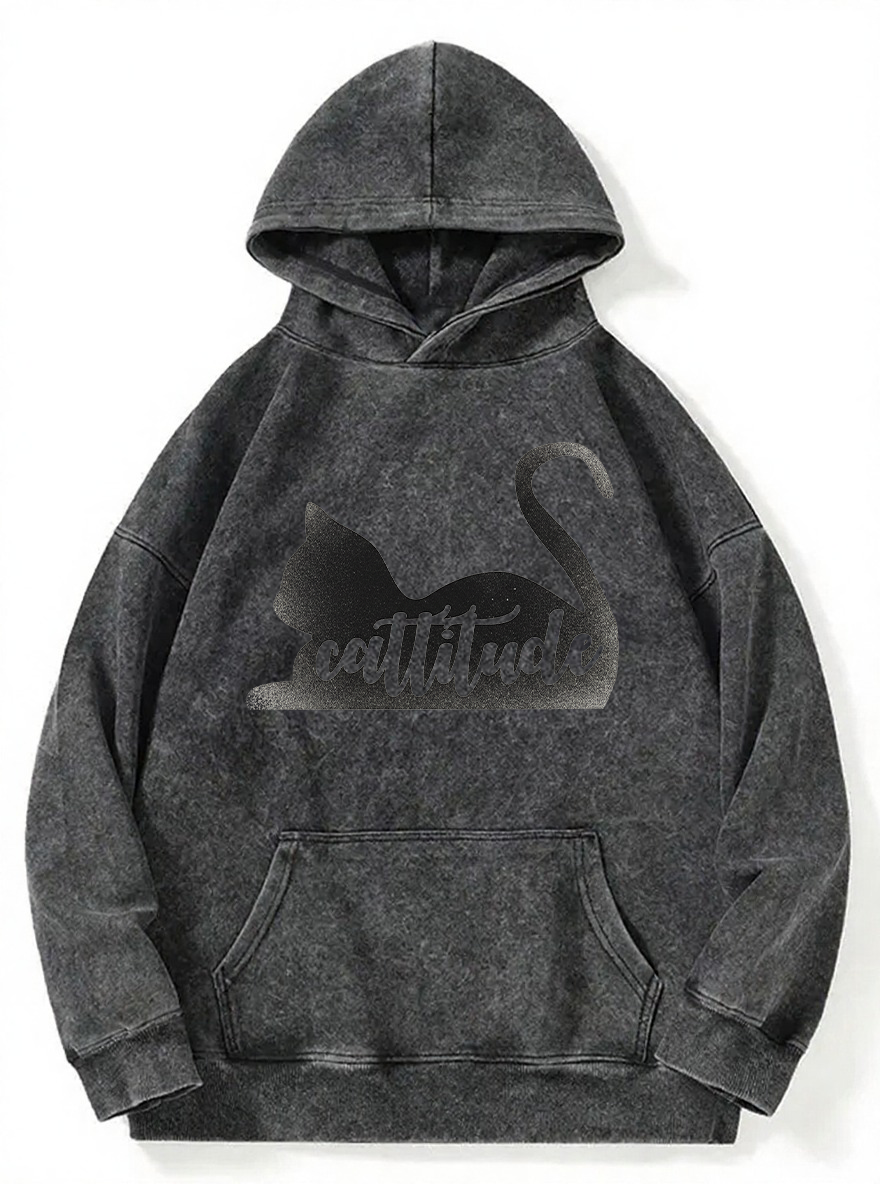 Vintage Cattitude Washed Hoodie