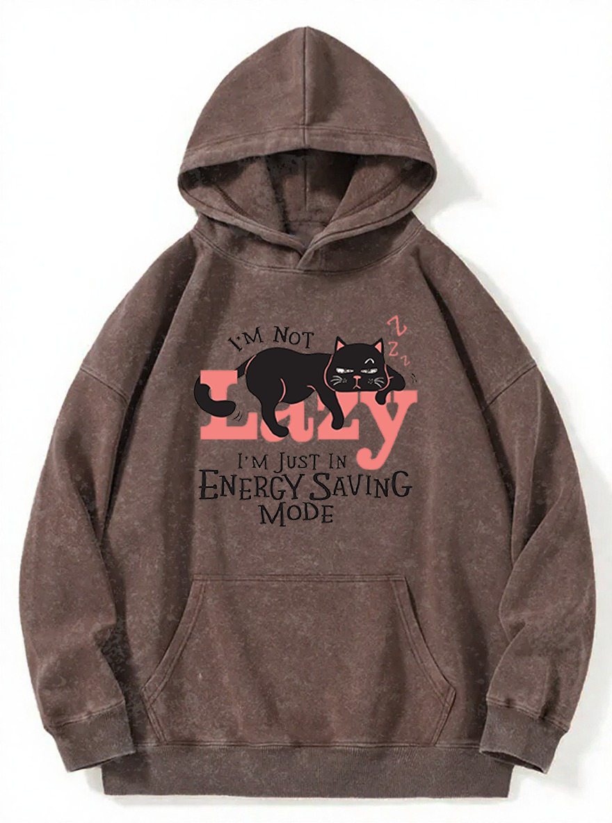 Vintage I'M Not Lazy Washed Hoodie