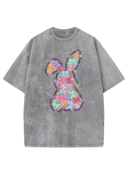 Vintage Coquette Bunny Easter Washed T-Shirt