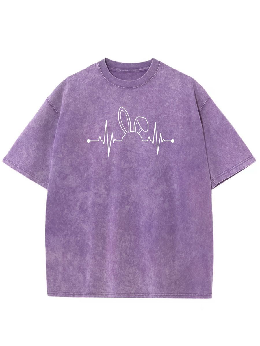 Vintage Rabbit Heartbeat Washed T-Shirt